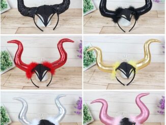 ที่คาดศีรษะคอสเพลย์แม่มด Evil Queen Glitter สําหรับแต่งคอสเพลย์ฮาโลวีน