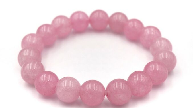 LUCKYSTONE หินสีนำโชค สีชมพูโรสควอตซ์ ขนาด 10 มม. สร้อยข้อมือหินแท้ by siamonlineshop LUCKYSTONE หินสีนำโชค สีชมพูโรสควอตซ์ ขนาด 10 มม. สร้อยข้อมือหินแท้ by siamonlineshop