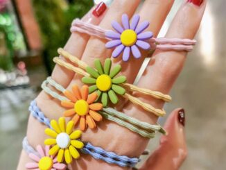 ยางรัดผม ลายดอกเดซี่ สไตล์เกาหลี