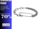 ฟรีกล่อง กำไลสแตนเลสแท้ PIN Chain Bracelet สร้อยข้อมือโซ่สแตนเลสแท้ ไม่ลอกไม่ดำ