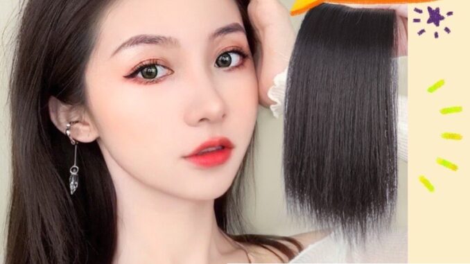 แฮร์พีชเสริมผมหนา แผ่นแปะผม ผมปลอม ชิ้นวิกผม การออกเพิ่มเติม ทำจัดแต่งทรงผม แผ่นรองหัวเบาะ ผมหงอก Wig piece Head pads ha