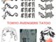 BEAUTY Wide Use Tattoo Stickers Long Lasting Cosplay Props Tokyo Revengers Water Transfer Printing Temporary Party Accessories Easy to Clean Individual Decoration