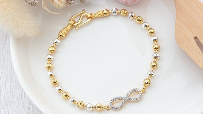 สร้อยข้อมือทองสองกษัตริย์ ลายอินฟินิตี้infinity สร้อยข้อมือแฟชั่น พร้อมส่ง