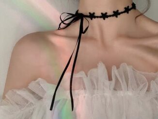 【JIHE】สร้อยคอโชคเกอร์ โซ่ ไหปลาร้า โบว์ดาวห้าแฉก สีดํา เครื่องประดับแฟชั่น สไตล์ญี่ปุ่น และเกาหลี