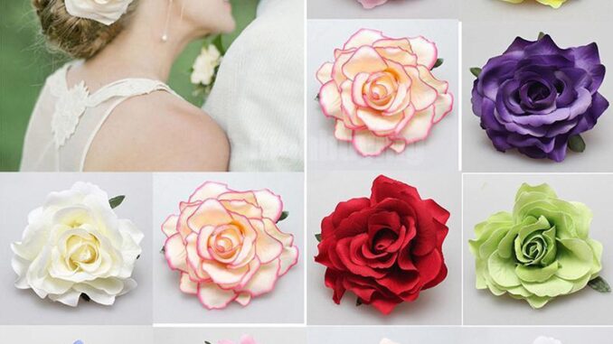 กิ๊บติดผม รูปดอกกุหลาบ สําหรับเจ้าสาว งานแต่งงาน