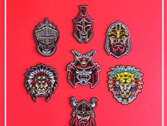 Courage & Honor:Warriors Iron-On Patch แผ่นแพทช์เหล็ก Diy สําหรับใช้ในการเย็บปักตกแต่งเสื้อผ้า 1ชิ้น