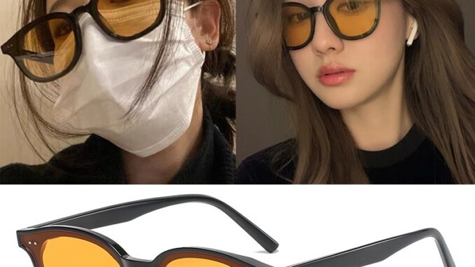แว่นตากันแดด เลนส์สีส้ม ยอดนิยม ผู้หญิง ระดับไฮเอนด์ แฟชั่นสไตล์เกาหลี อินเทรนด์ สีเหลือง แว่นกันแดด สําหรับเด็กผู้หญิง เรียบง่าย กรอบเล็ก แว่นตา แว่นตากันแดด เลนส์สีส้ม ยอดนิยม ผู้หญิง ระดับไฮเอนด์ แฟชั่นสไตล์เกาหลี อินเทรนด์ สีเหลือง แว่นกันแดด สําหรับเด็กผู้หญิง เรียบง่าย กรอบเล็ก แว่นตา