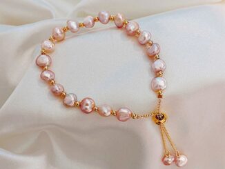 Kuhong สร้อยข้อมือมุกธรรมชาติเซ็กซี่สําหรับผู้หญิง