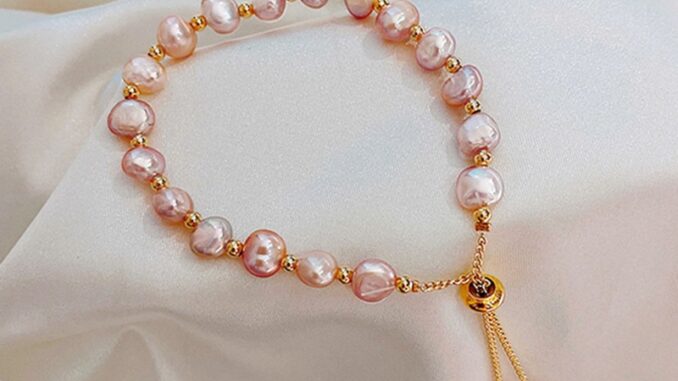 Kuhong สร้อยข้อมือมุกธรรมชาติเซ็กซี่สําหรับผู้หญิง