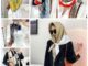 QQMALL Fashion Stripe Silk Scarf Spring summer Neck Wraps Square Large Scarf Headband Foulard Beach  Muffler Bag Belt Decoration Temperament Soft Ladies Shawl Female Scarves