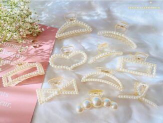 พร้อมส่งจากไทย  กิ๊บมุก กิ๊บติดผมมุห เพชร สไตล์เกาหลี หนีบผมมุก  งานลายแบรนด์