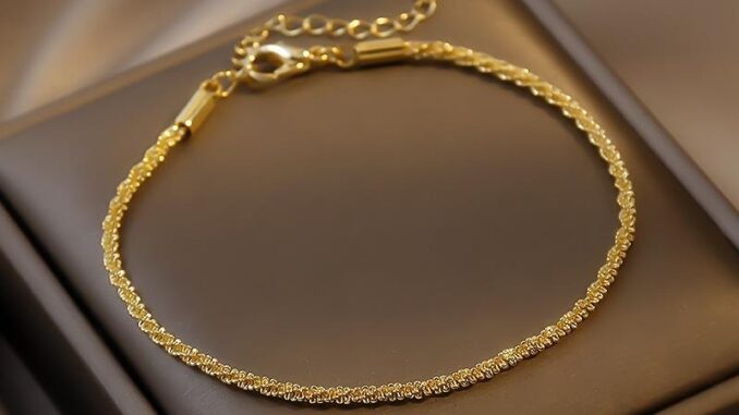 สร้อยข้อมือโซ่ทอง 18k ของผู้หญิงผู้ชายกำไลข้อมือสแตนเลสมินิมอล ไม่ลอกดำใส่อาบน้ำได้ สร้อยข้อมือโซ่ทอง 18k ของผู้หญิงผู้ชายกำไลข้อมือสแตนเลสมินิมอล ไม่ลอกดำใส่อาบน้ำได้