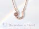 A.CEMI Horseshoe Flower Necklace สร้อยคอเงินแท้ ชุบทอง 18K โรสโกลว์