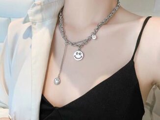 สร้อยคอ รูปหน้ายิ้ม สไตล์ฮิปฮอป เครื่องประดับ N65