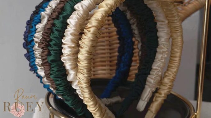 Mulberry silk skinny vintage headband 19momme ที่คาดผมผ้าไหมมัลเบอร์รี่ ที่คาดผม