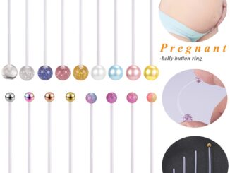 38mm จิวแหวนเจาะสะดืออะคริลิคหลายไซส์ 14 กรัม 1 ชิ้นสําหรับหญิงตั้งครรภ์