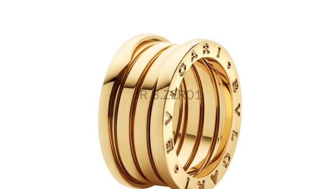 2022 New B.Zero1 แหวนสี่แฉก 18 Kt สีเหลืองทอง