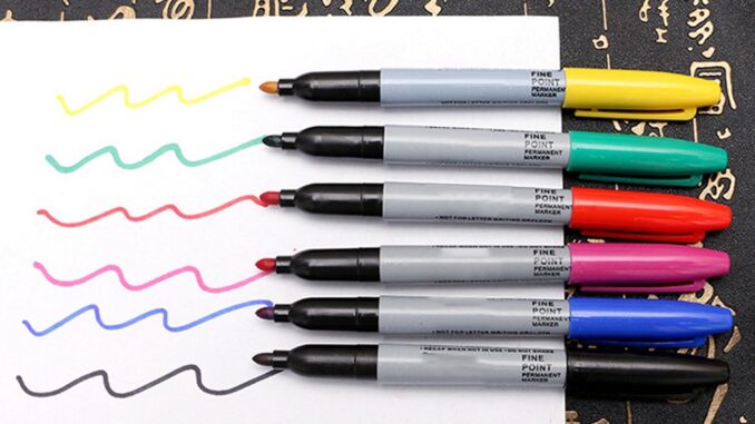 ปากกามาร์กเกอร์สําหรับสักคิ้วถาวรกันน้ํา 6 ชิ้น Tattoo Marker Pen