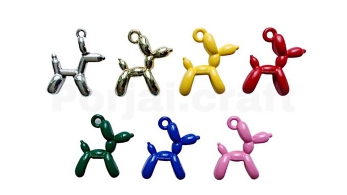 จี้ลูกโป่งสุนัข Balloon dog pendant 19mm