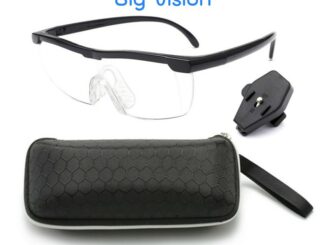 BIG VISION Glasses แว่นตาขยายไร้มือจับ กำลังขยาย 160% คุณภาพดี ภาพชัดเจน ไม่เบลอ รุ่นใหม่ ขาแข็งแรง เลนส์ป้องกันแสงสีฟ้า