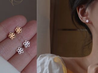 Roselife S925 Silver Hollow Flowers Stud Earrings for Women Girls Fashion Ear Jewelry 1 Pair