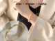 【Miss Lady】 S035  สร้อยข้อมือเหล็กไทเทเนียมแฟชั่นสำหรับสุภาพสตรี สร้อยข้อมือ กำไลข้อมือ ป้องกันอาการแพ้ 18K   ปรับได้  เคลือบทอง เครื่องประดับสำหรับสุภาพสตรี
