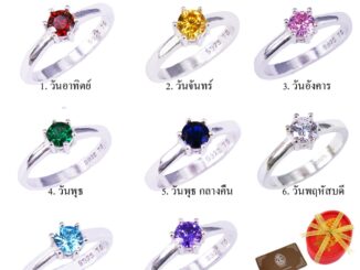 Tips Gallery เครื่องประดับผู้หญิง แหวนประจำวันเกิด แหวนเงินแท้  เสริมดวง เสริมราศรีประจำวันเกิด   TRS138A