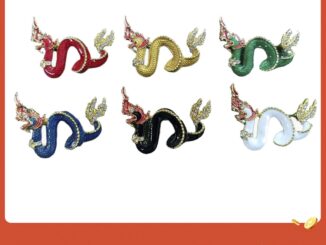 เข็มกลัดพญานาคราช เข็มกลัดพญานาค เข็มกลัด 6 สี