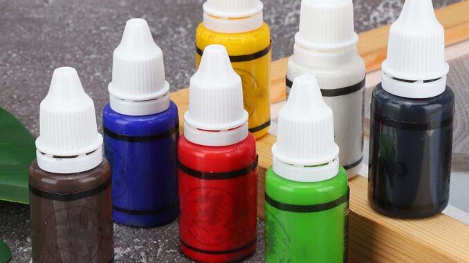 หมึกสีสําหรับสักร่างกายติดทนนาน 15 มล. X 7 ชิ้น หมึกสีสําหรับสักร่างกายติดทนนาน 15 มล. X 7 ชิ้น