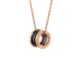 ใหม่ B.zero1 สร้อยคอ พร้อมจี้เซรามิค สีโรสโกลด์ 18 Kt พร้อมจี้ สีดํา 2022