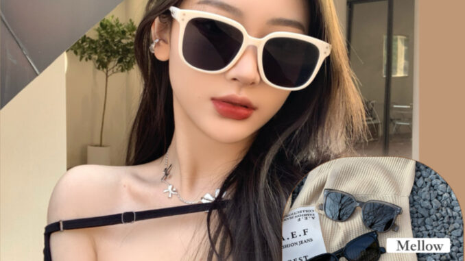 [พร้อมส่งร้านไทย] แว่นตาแฟชั่น แว่นกันแดด สไตล์ Jennie Blackpink สวย ดูแพง ฟีลลูกคุณ ลุคไฮโซสุดๆ Mellow SG17.