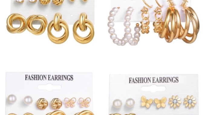 ต่างหูชุด 6 คู่ ลายใหม่ล่าสุด   ชุดที่ 3✨พร้อมส่ง✨