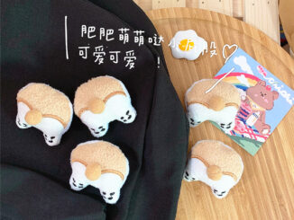 เข็มกลัด จี้ตุ๊กตาการ์ตูนลูกสุนัขน่ารัก สําหรับตกแต่งกระเป๋า
