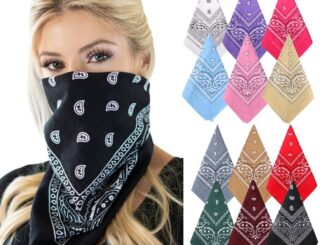 ผ้าพันคอ ผ้าฝ้าย 100% พิมพ์ลาย Paisley Bandana สไตล์ฮิปฮอป คลาสสิก ทรงสี่เหลี่ยม ขนาด 55 ซม.*55 ซม. สีดํา สีแดง สําหรับผู้หญิง และผู้ชาย