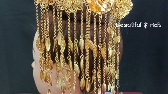 ปิ่นปักผมสีทอง เครื่องประดับผม 1001 ปิ่นปักผมสีทอง เครื่องประดับผม 1001