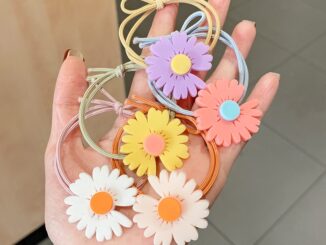 Fashion พร้อมส่งจากไทย ยางรัดผม รูปดอกไม้ ที่รัดผมดอกเดซี่ หลากสี Q-137