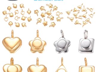 Benecreat จี้สเตนเลส 304 รูปหัวใจ สามเหลี่ยม ชุบทอง 2-10 ชิ้น