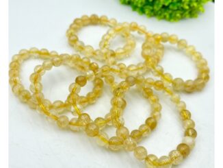 Natural Citrine Round Beaded Bracelet for men and women Yellow Citrine Quartz Bracelet available in 6 mm 8mm 10mm