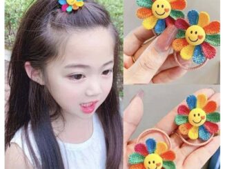 มาหยากิ๊ฟช้อป ยางรัดผมทานตะวัน แฟชั่นประดับผม น่ารัก สีสันสดใส ขนาดเส้นยาง 3 ซ.ม. แพ็ค 2 ชิ้น