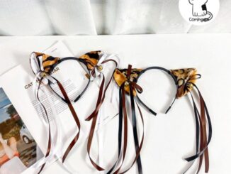 ที่คาดผมหูเสือ หูปรับระดับได้ แต่งริบบิ้น [พร้อมส่ง] มีลาย/สีให้เลือก