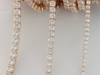 สายโซ่ชุบทอง 14K ประดับเพทาย แฮนด์เมด DIY
