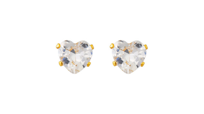 NooYoo ต่างหูสำหรับผิวแพ้ง่าย Cubic Zirconia 5x5 mm Heart NooYoo ต่างหูสำหรับผิวแพ้ง่าย Cubic Zirconia 5x5 mm Heart