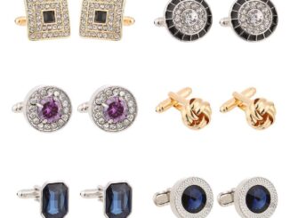 Moily Mens Shirt Cufflinks Novelty Luxury Blue White Elegant Style Cuff Links