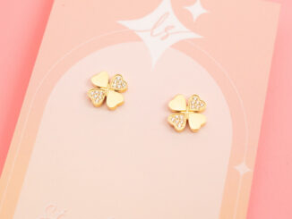 LELISA - Clover Earring ต่างหูโคลเวอร์แห่งความโชคดี - สแตนเลสแท้ ไม่ลอก ไม่ดำ แพ้ง่ายใส่ได้