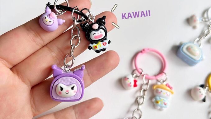CODSanrio การ์ตูน Ins สไตล์ Keyfob สร้างสรรค์ของขวัญน่ารักส่วนบุคคลจี้กระเป๋าเป้สะพายหลังส่งจากไทย