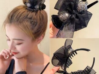 Glanxuan กิ๊ฟหนีบผม ประดับโบว์ และพลอยเทียม กิ๊บติดผมสตรีสไตล์เกาหลี Hair Clips