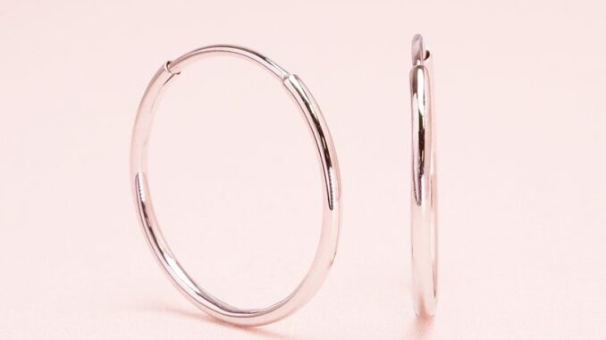 Grace Fine Jewelry ต่างหูห่วงทองแท้9K Thin hoops Small size