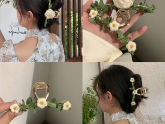 กิ๊บติดผม ลายดอกไม้ เถาวัลย์สีเขียว สไตล์ฝรั่งเศส แฟชั่นใหม่ สําหรับผู้หญิง 2022