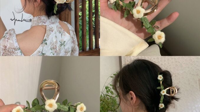 กิ๊บติดผม ลายดอกไม้ เถาวัลย์สีเขียว สไตล์ฝรั่งเศส แฟชั่นใหม่ สําหรับผู้หญิง 2022 กิ๊บติดผม ลายดอกไม้ เถาวัลย์สีเขียว สไตล์ฝรั่งเศส แฟชั่นใหม่ สําหรับผู้หญิง 2022