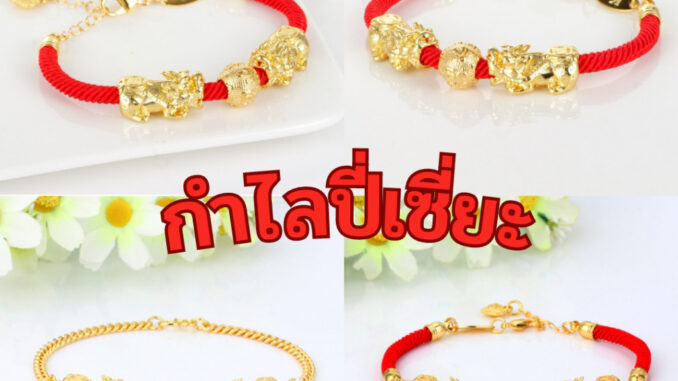 |พร้อมส่ง| กำไลด้ายแดงปี่เซี่ยะคู่กล้าหาญ โชคลาภ ร่ำรวยเงินทอง